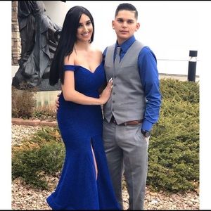 Royal glitter blue dress